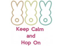 Stickdatei - Keep calm and Hop on 4